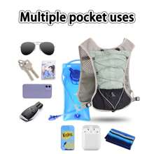 Hydration Vest For Women Men,Running Vest With Night Fluent, Hydration Vest Lightweight, Breathable And Sweatproof Running Backpack, Adjustable Running Hydration Vest For Trail Running Marathon Race ,Light Green - màu xanh lá - Xem 3