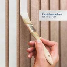 MDF Wood Wall Panels 4 Pcs 3D Fluted Easy Paint Slats DIY Projects Interior Design Stylish Decor Accent Walls - as pic - View 8