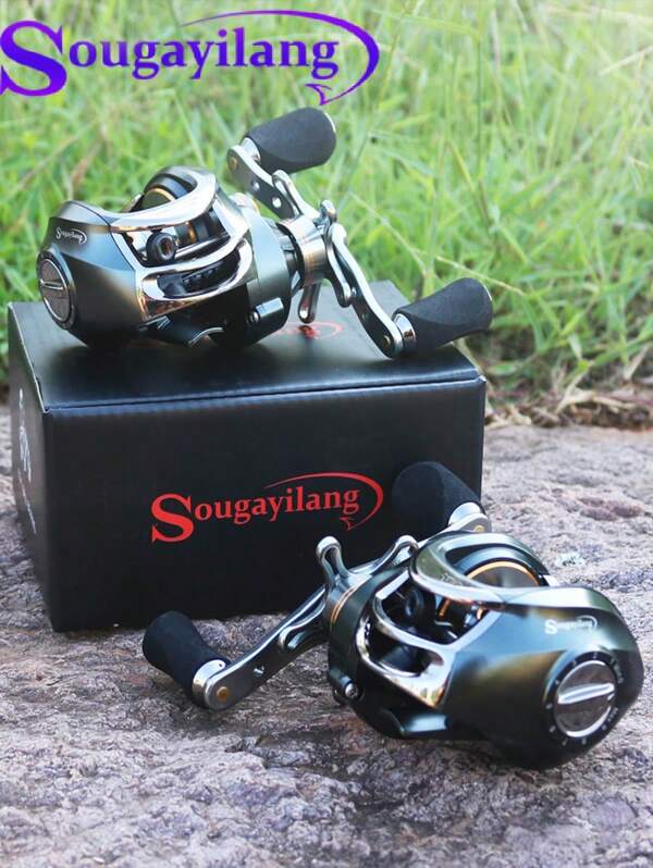 SOUGAYILANG 270g Ultra-Lightweight Carbon Fiber Baitcasting Fishing Reel - Extremely Lightweight Design, Smooth Hybrid Ceramic Bearings, Dual Spool System - Ideal For Saltwater Fishing Adventures