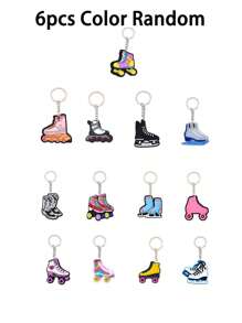 6pcs Roller Skate Keychain Skating Party Favors Roller Skating Party Supplies For 80s 90s Roller Skating Themed Party Hip Hop Disco Birthday Party Decorations Gifts Color Randomen - Multicolor - View 11