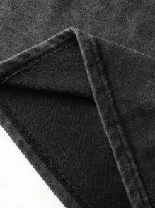 Es Trus 棉质，夏季女款趣味印花嘻哈“粉蝴蝶字母”个性图案印花街头，韩版舒适复古时尚通勤百搭Y2k服饰女装，适合户外休闲，常规小众朋克风黑色修身圆领短袖水洗T恤