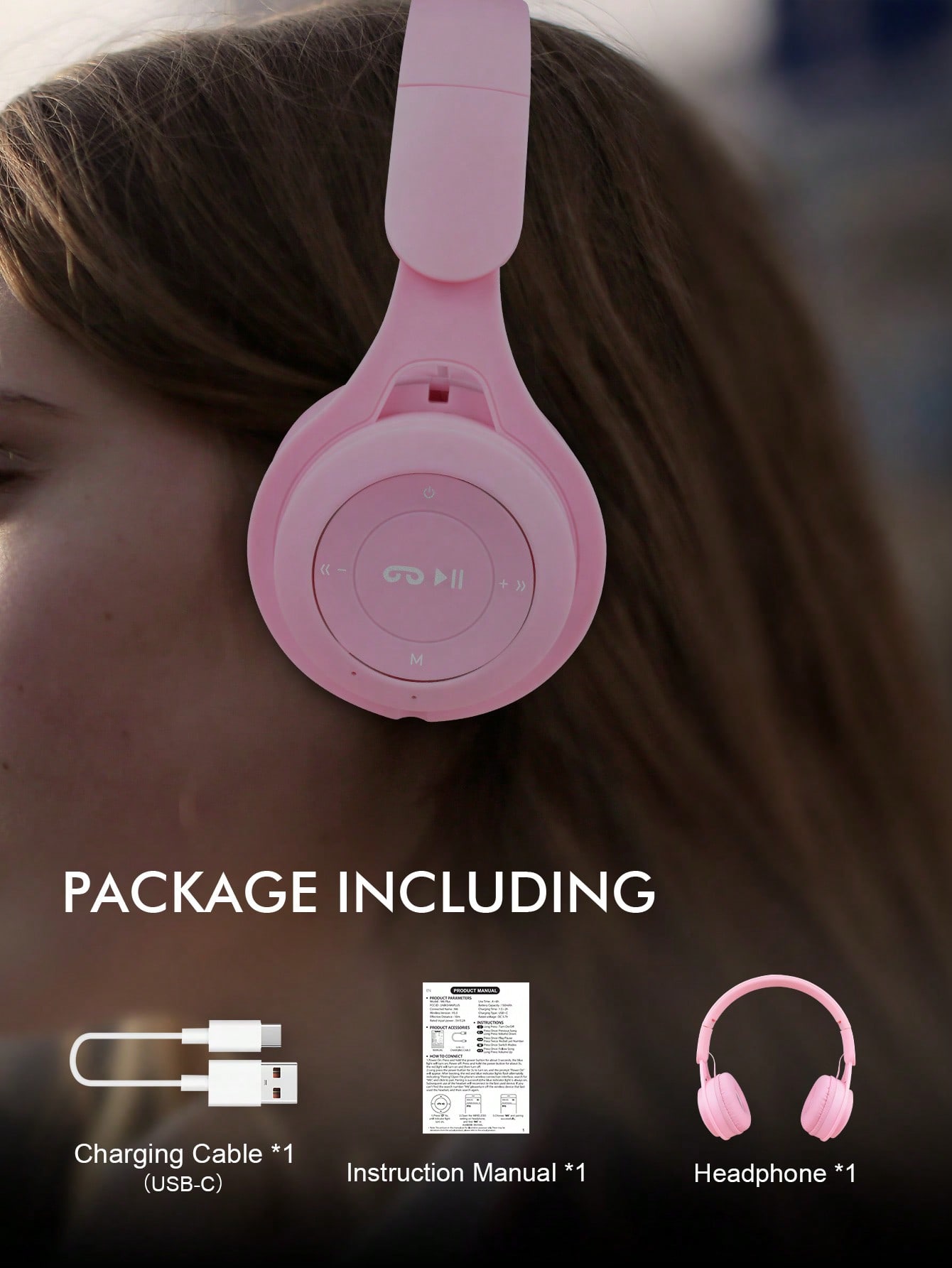 سماعات رأس لاسلكية قابلة للطي مع ميكروفون، بتصميم...