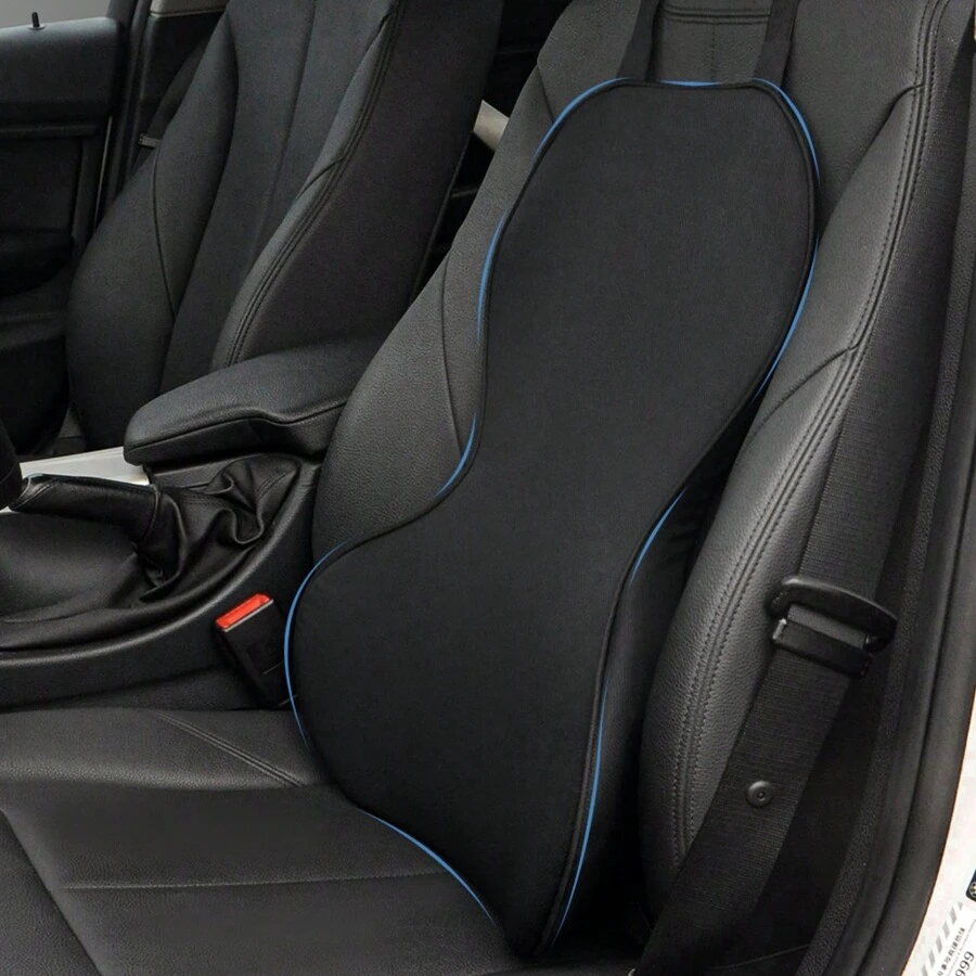 FOUNDCOOL Ergonomic Lumbar Support Pillow, Memory Foam Back Cushion For Car Seats - Lumbar Cushion, Back Support Pillow, Car Lumbar Support Pillow For Driver - 黑色 - 查看 1
