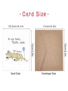 1 pieza, Tarjeta de cumpleaños de años de perro, Tarjeta de cumpleaños divertida de edad avanzada, Tarjeta de perro, 30.º, 40.º, 50.º, 60.º, Tarjeta para papá, mamá, él, ella que incluye sobre, tarjeta de mensaje, tarjeta de agradecimiento, tarjeta de felicitación, tarjeta de bendición, tarjeta conmemorativa, tarjeta de aniversario