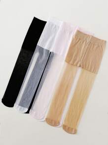 4 件装 女童简约时尚休闲连裤袜 - 彩色 - 查看 6