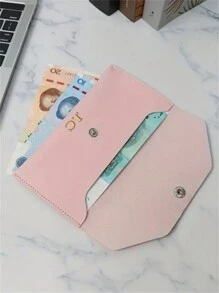 [Aangepast] Gepersonaliseerde PU Kunstleren Geld Envelop Portemonnee, Herbruikbare Geld Envelop Portemonnee Voor Geldverdeling, Minimalistische Effen Kleur Lange Portemonnee, Modieuze Casual Portemonnee, PU Kunstleren Multifunctionele Kaarthouder, Kaarthoes Envelop Kaarthouder, Geschikt Voor Zowel Mannen Als Vrouwen