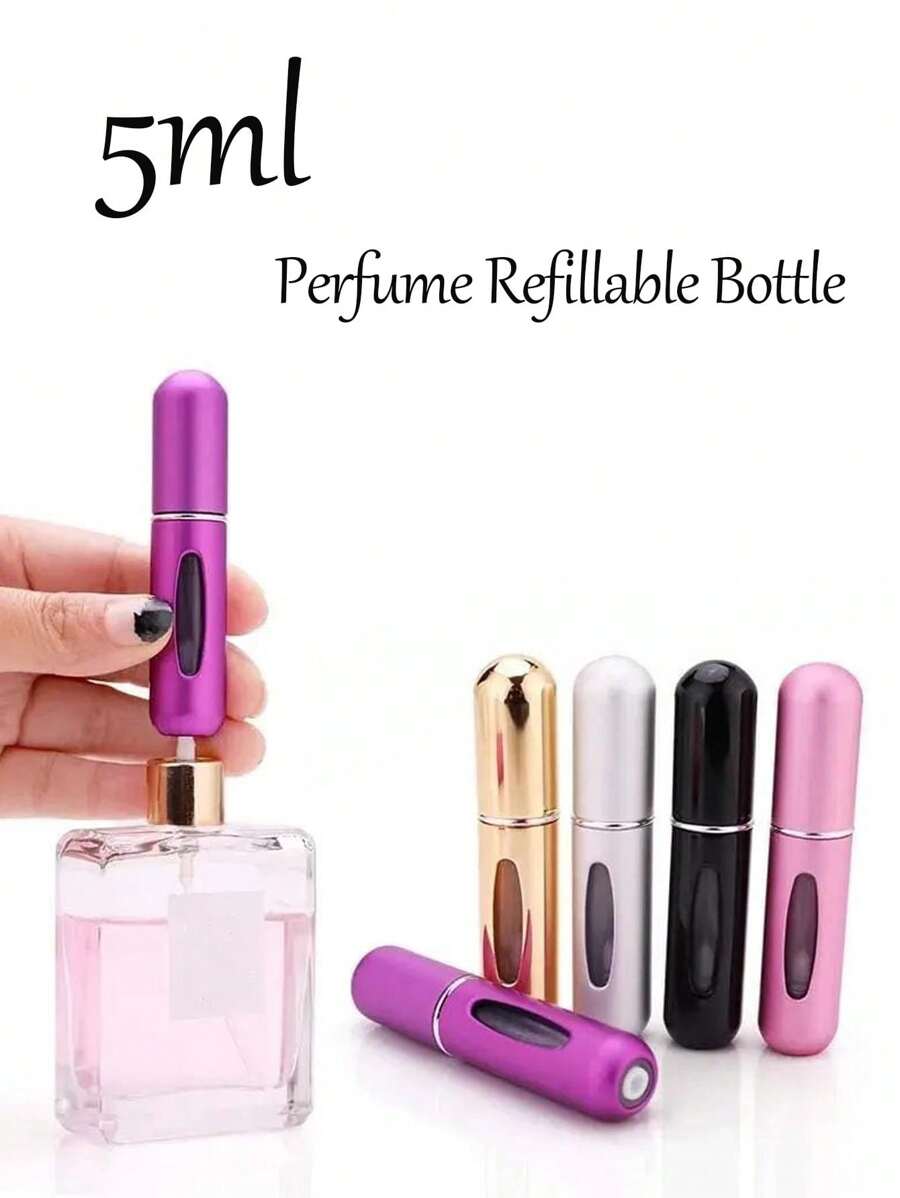 10/5/1 件 5 毫升可再填充香水喷雾瓶，多用途旅行装空香水容器，迷你雾化器口袋香水瓶，适用于婚礼、派对、生日、礼物、日常使用