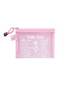 Torba na kosmetyki You Are' Letter Pattern, torba podróżna do przechowywania kosmetyków, torba podręczna, kosmetyczka, odpowiednia do prezentów rodzinnych, dobry prezent dla rodziny, prezent urodzinowy, prezent rocznicowy