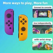Upgraded Switch Controllers Replacement For Switch/OLED/Lite, Switch Controller For Switch Controller,Switch Controllers Support/Screenshot/Wake-Up/Motion Control/Dual Vibration - Rope Purple Orange - 查看 3