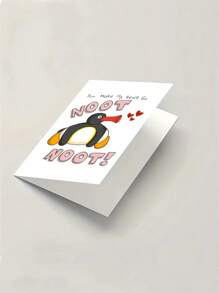 1 st. speelse Noot Noot leuke pinguïn wenskaart met envelop en sluitsticker - perfect voor veelzijdige gelegenheden verjaardag, jubileum, vrijgezellenfeest, vriendschapsdag,
