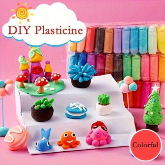 Set de 6/12 piezas de arcilla ultraligera de colores - Arcilla de goma para manualidades DIY, para niños de 3 a 8 años, educación, creación, aprendizaje, rompecabezas y regalos