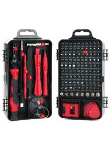 Zestaw precyzyjnych śrubokrętów, zestaw narzędzi do naprawy elektroniki, bity do 'a, komputera, PC, laptopa, telefonu, tabletu, majsterkowania domowego, konsol do gier, okularów, zegarka, dzwonka do drzwi, 115 w 1