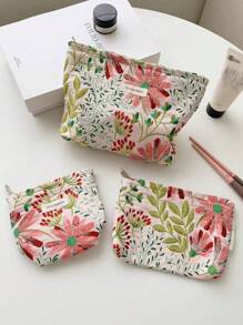 1pc Fashion Thick Canvas Makeup Bag With Inner Lining, Large Capacity For Skincare, Foundation, Perfume, Lipsticks & Other Accessories, Zipper Closure, Open Pocket Design, Convenient For Travel Makeup Travel Toiletry Organizer Essentials Gifts Storage Zipper Accessories Nail Bag, Bags, Makeup Bag, Vanity, Travel, Make Up Bag, Storage, Makeup Organizer, Toiletry Bag, Desk Organiser, Cosmetic Bag, Makeup Pouch, Make Up Organizer, Vanity Accessories, Make Up Pouch, Make Up Bags,Makeup Bag,Make Up Bag,Makeup Bags,Cosmetic Bag,Makeup Organiser,Travel,Makeup Pouch,Bag,Vanity,Make Up Pouch,Travel Essentials,Pouch Bag,Make Up Bags,Bags,Travel Essential,Vanity Accessories,Small Makeup Bag,Christmas Gifts,Pouch,Travel,Gifts For Women Travel Essential,Pouch,Clutch / Small Handbag, Makeup Organizer,Makeup Organize,Pouch,Brush Holder,Mini Pouch,Large Capacity Pouch,Gifts For Women,Christmas Gifts,Gift Ideas For Women - Multicolor - View 11