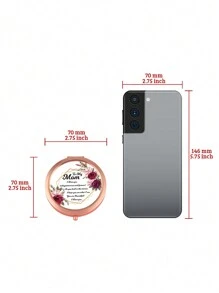 1 مرآة مكياج مزدوجة الوجه باللون الوردي الذهبي، بقطر تقريبي 7 سم، مصنوعة من مواد معدنية فاخرة، مزينة بتصميم دائري وأنماط زهرية أنيقة، تفاصيل فاخرة، وميزة التكبير. مثالية لعيد الأم، أعياد الميلاد، المناسبات، الجمع بين العملية والجمال، مما يجعلها هدية مرآة مكياج محمولة مفكرة