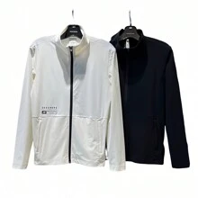Skechers Classic Stand Collar Zip-Up Tracksuit Jacket, Knitted Lightweight Casual Soft Quick-Dry Fabric