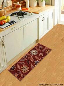 1 Pc Rustic Style Runner Rug; Western Country Bear Wildlife Log Design;Forest Landscape Theme Rug; Machine-Washable Rugs; Soft Faux Wool Carpet For Hallway,Bedroom,Laundry Room, Kitchen, Outdoor/Indoor Decor - Bear (gray Brown) - View 5