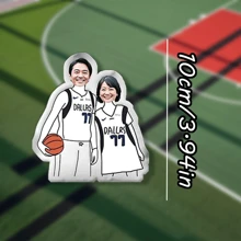 1 Cuscino personalizzato a forma di pallone da basket - Foto personalizzata, regalo ideale per lui, lei, il tuo ragazzo, la tua ragazza, papà, mamma, famiglia e amici | Perfetto per la decorazione d'interni - divano, letto, auto, sala da tè, camera da letto, soggiorno | San Valentino, compleanno, matrimonio, Natale - Carica le immagini per personalizzare i cuscini - Visualizzare 11