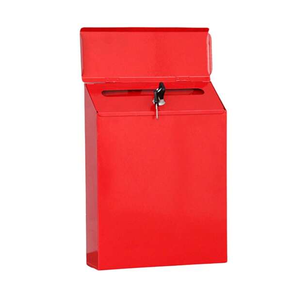 Briefkasten zur Wandmontage, Briefkasten mit Schlüsselschloss, Briefkastenfänger, Paketkasten, für den Außenbereich, Briefkasten, Briefkasten, Hochzeitspostkasten, Veranda, Haus, Büro