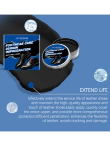 1 套皮鞋蜡护理套装，包括抛光海绵刷 - 深层清洁，光泽饰面 - 铁质材料，黑色 - 适用于鞋子、包包、夹克、沙发 - 去除污渍，快速抛光和滋养皮革