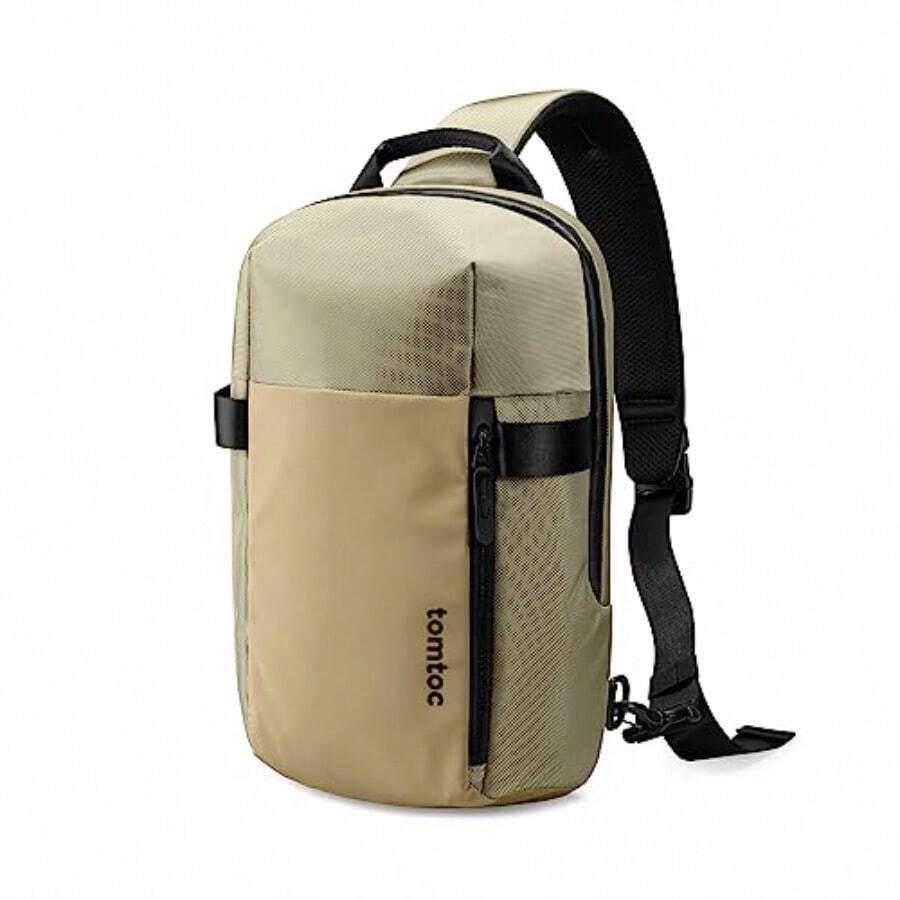 Compact E Sling Bag For 13-Inch IPad Pro M4 IPad Air M2 2024 Minimalist Chest Shoulder Crossbody Bag Small Daypack For 13 Book Air M3 2024 Book Pro Daily Use S Size - 黑色-S適用於13吋MacbookAir - 查看 1