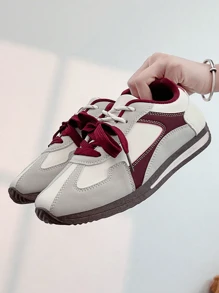 Nuove sneaker da donna stile 2025, con suola spessa e rialzata, scarpe sportive casual da running, stile boho per lo streetwear quotidiano