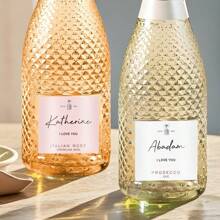 Personalized Waterproof Clear Wine Bottle Stickers For Weddings, Anniversaries, And Special Occasions-Custom Vinyl Label For Prosecco, Champagne, And Spirits-, And Easy To Apply-Premium Quality