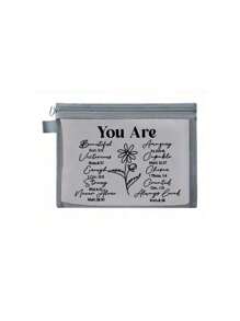 Torba na kosmetyki You Are' Letter Pattern, torba podróżna do przechowywania kosmetyków, torba podręczna, kosmetyczka, odpowiednia do prezentów rodzinnych, dobry prezent dla rodziny, prezent urodzinowy, prezent rocznicowy