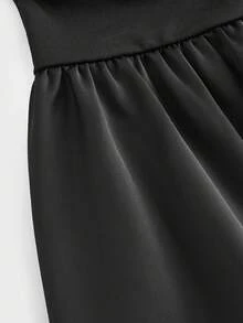 女士性感V领迷你连衣裙，奢华精品高端派对鸡尾酒礼服，适合生日、宴会、结婚纪念日等场合，黑色夏季优雅款 - 黑色 - 查看 7