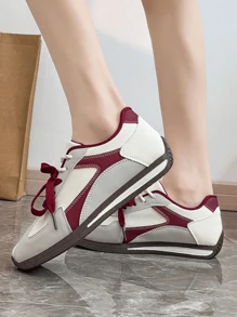 Nuove sneaker da donna stile 2025, con suola spessa e rialzata, scarpe sportive casual da running, stile boho per lo streetwear quotidiano