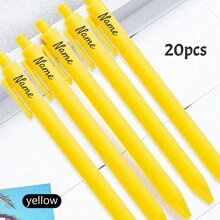 1/2/5/10/20pcs Custom Engraving Color Ballpoint Pens, Back To School Supplies For Kids, Personalized Pens Ballpoint With Name, Personalized Wedding Pen, 14.4cm/5.66in, Pink/White/Mint Green/Sky Blue/Light Blue/Yellow/Light Yellow/Light Purple/Purple/Skin Color, Customized Couple Pen, Personalized Bridesmaid Pen, Groomsman Pen, Office Decor - Multicolor - View 37