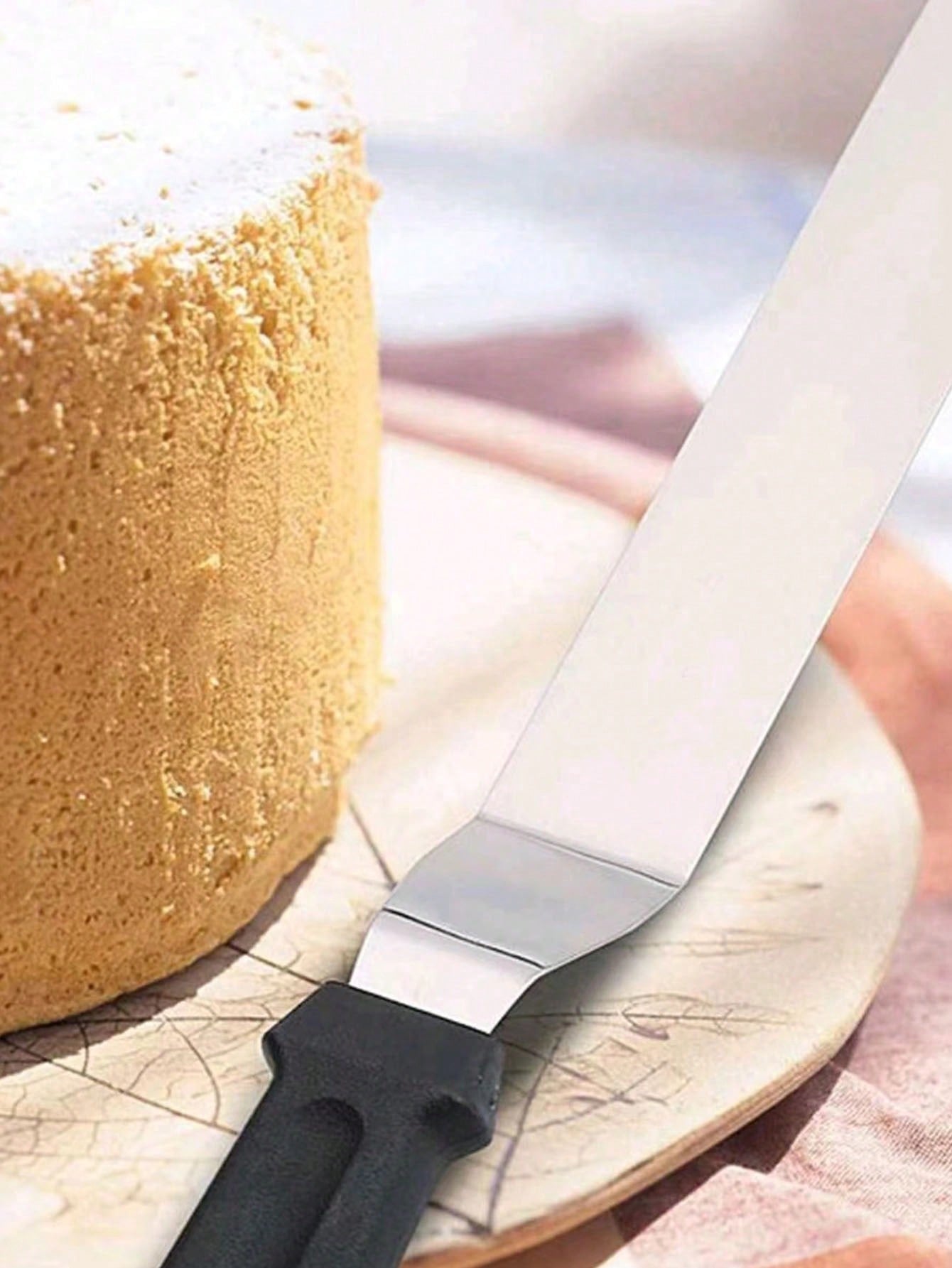 مجموعة أدوات تنعيم وتحديد الكيك 3 قطع من الفولاذ ا...