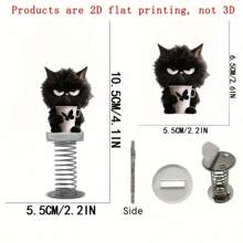 1pc Black And White Acrylic Cat Figurine Desktop Decor, Suitable For Desktop Spring Ornaments, An Ideal Gift For Parents And Friends Back To School