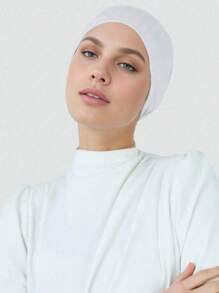 1 buc. Bandă de păr moale pentru femei, înfășurare de păr elastică în culoare solidă, turban cu bandă elastică antiderapantă care absoarbe umezeala, potrivită pentru sport și ținute casual