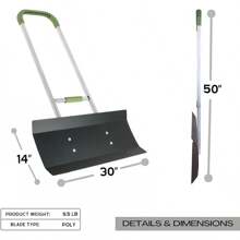 Easy Doze-It 36" SnoBlade | Stand Up Snow Blade Shovel With U-Power Push Grip For 2 Hands | Light-Weight Aluminum Handle | Made In USA By Vertex Products | Model EX970.36 - 黑色 - 查看 6