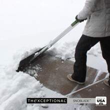 Easy Doze-It 36" SnoBlade With Snow-Slinger Grip | Snow Pusher For Snow Removal | Heavy Duty Snow Plow Shovel With Lift Grip | Snow Shovel For Walk Driveway | Made In USA By Vertex | Model EX973.36 - 黑色 - 查看 11