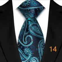 GOADAFOO Corbata de lujo de 8 cm para hombre, con rayas verdes, floral sólido, corbata de cuello tejida jacquard para hombre, novio, negocios, boda, fiesta