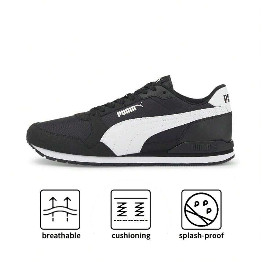 Puma ST Runner V3 NL Casual Sneakers, Low-Top Lightweight Unisex Shoes For Travel And Commute, 384857-01 - Black-puma White - View 1