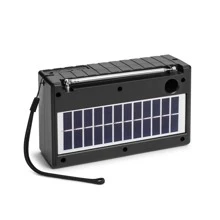 Bocina Radio Portátil Con Linterna Bluetooth Usb Fm Solar - Negro - Ver 4
