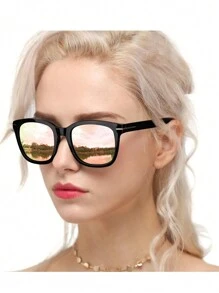 Women's Classic Polarized Sunglasses, Anti-Glare Driving UV400 Protection Fashionable Shade Elegant Outfit Family Outings Travel Vacation Holiday For Summer Beach Vacation,Outdoor,Travel