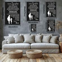 To Dad Love And Appreciation Message From SonLarge Framed Wall Art Decor Canvas Print - For Bedroom, Bathroom, Office-1pc - Multicolor - View 3