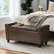 ALDEN ARMED STORAGE BENCH