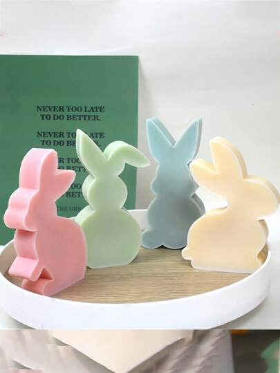 复活节兔子硅胶模具 - 用于蜡烛制作的 DIY 花卉设计 | 易于释放和清洁的硅胶工具，适用于手工装饰、芳香疗法和石头礼物 | 包括 1 个复活节硅胶模具”