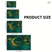 1 Stück Ramadan Segen Mond & Stern Design saugfähige Tischunterlage, einfache elegante Atmosphäre bedrucktes wasserfestes Tischpad, hohe Saugfähigkeit verbirgt Flecken, rutschfeste Gummirückseite, vielseitige Küchen- und Esszimmernutzung, geeignet zum Abtrocknen von Geschirr, Untersetzer, Kaffeemaschinen