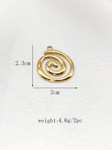 1 件/2 件时尚简约几何珠宝配饰，18K 镀金不锈钢女士项链吊坠，DIY 珠宝用品 - 楓心 - 查看 6