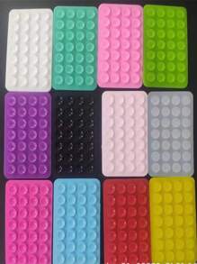 1pc Silicone Phone Sticky Grip Handle, Suction Phone Case Stand, Hands-Free Sticky Phone Handle For Selfie And Video, Mobile Finger Grip Stand - Multicolor - View 7