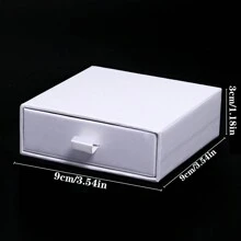 Black White Cardboard Drawer Jewelry Display Box Necklace Brooch Earrings Bracelet Storage Packaging Stand With Ribbon Rope Sponge - Packaging Box - View 11