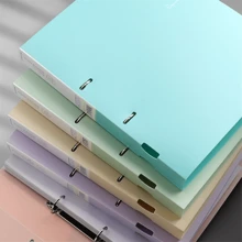 1 Peça Pasta com Argolas de 4 Anéis e 2 Furos Tamanho A4, Organizador de Arquivos com Camada Dupla Removível para Documentos, Exames e Papéis, De Volta às Aulas, Material Escolar