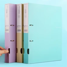 1 Peça Pasta com Argolas de 4 Anéis e 2 Furos Tamanho A4, Organizador de Arquivos com Camada Dupla Removível para Documentos, Exames e Papéis, De Volta às Aulas, Material Escolar