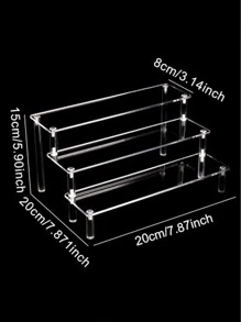 1 件亚克力化妆品收纳盒，多层展示架，适用于香水、护肤品、化妆品、浴室、卧室、家居装饰，坚固的梯形设计 - 彩色 - 查看 18