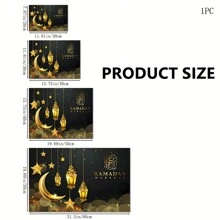 1 Stück Ramadan Segen Mond & Stern Design saugfähige Tischunterlage, einfache elegante Atmosphäre bedrucktes wasserfestes Tischpad, hohe Saugfähigkeit verbirgt Flecken, rutschfeste Gummirückseite, vielseitige Küchen- und Esszimmernutzung, geeignet zum Abtrocknen von Geschirr, Untersetzer, Kaffeemaschinen